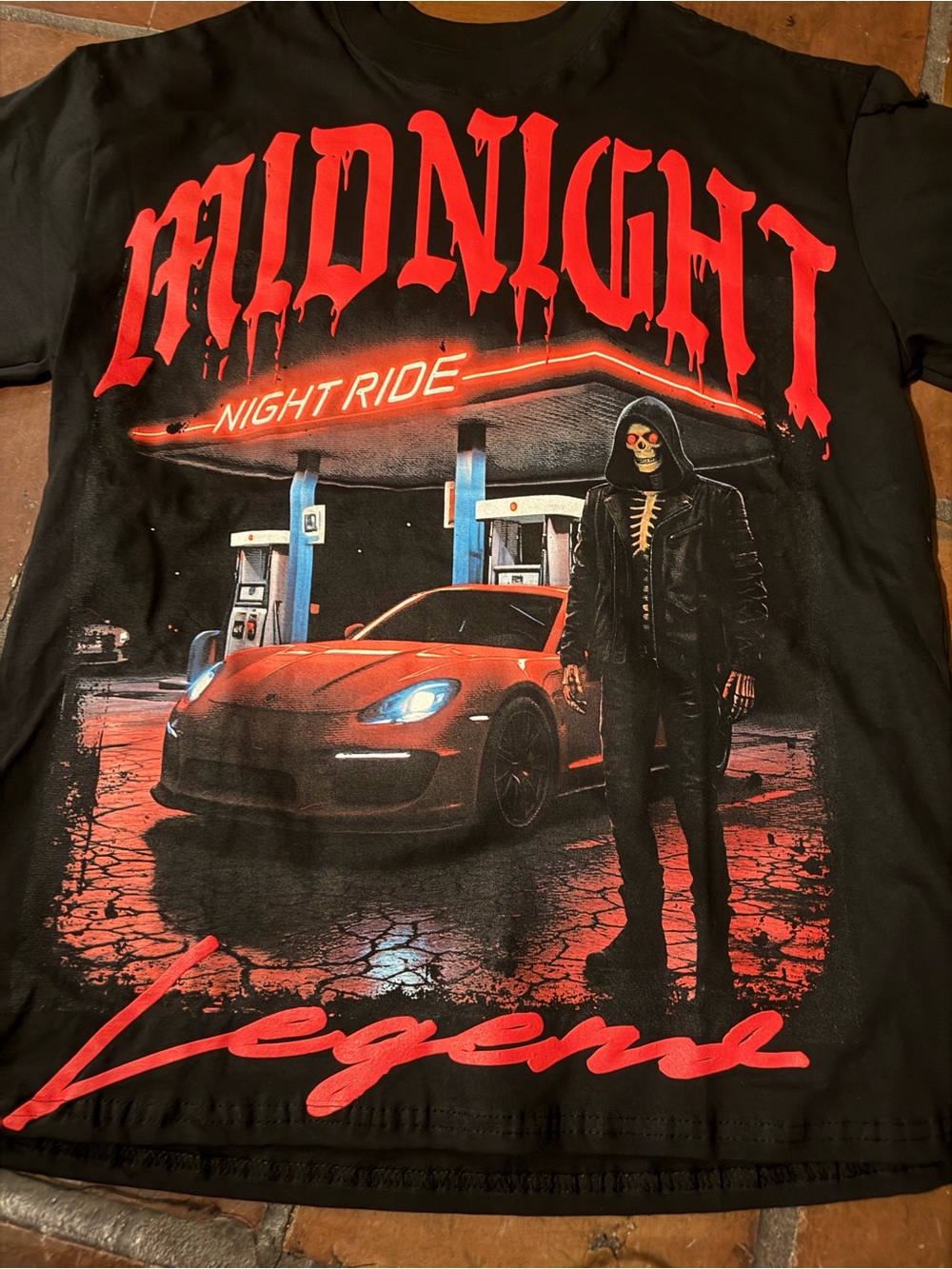 New Skeleton-RGSTR Midnight Night Ride Legend Skeleton Loose fit Med